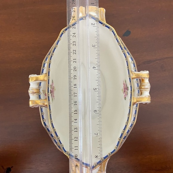 Vintage Czechoslovakian Handled Gravy Boat With Under Tray - Picture 6 of 7